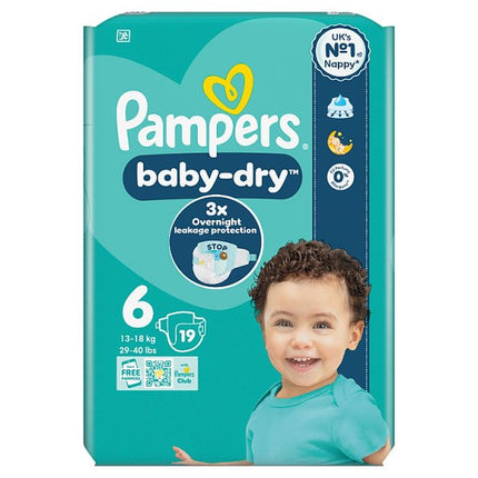 Pampers Baby Dry Taped Carry Pack Size 6 19S
