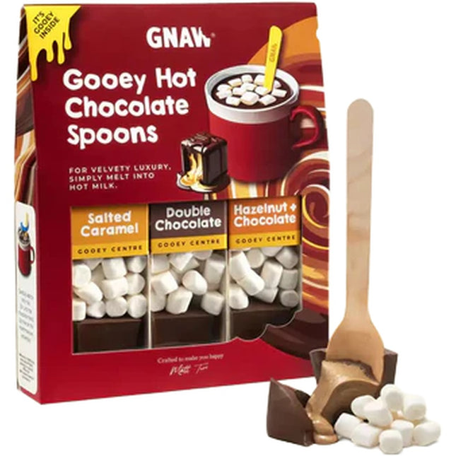 Gnaw Gooey Trio Hot Chocolate Spoon Gift Set 120g