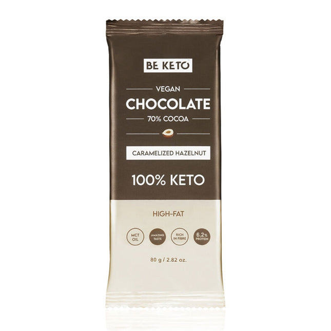 BeKeto Vegan Keto Chocolate Caramelized Hazelnut 80g