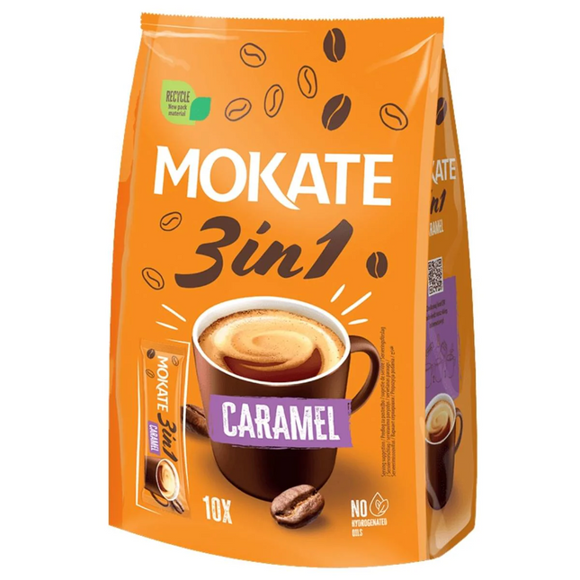 Mokate Coffee In Bags 3In1 - Caramel 10x17g