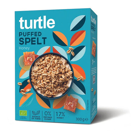Turtle Puffed Spelt & Honey Bio 300g