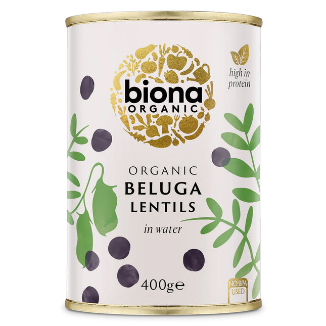 Biona Organic Lentils Black Beluga 400g