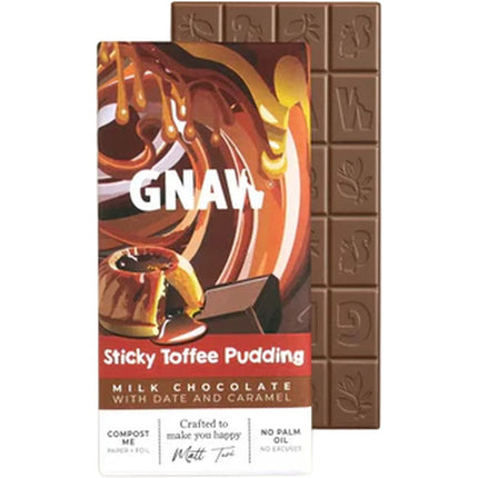 Gnaw Sticky Toffee Pudding Milk Chocolate Bar 80g