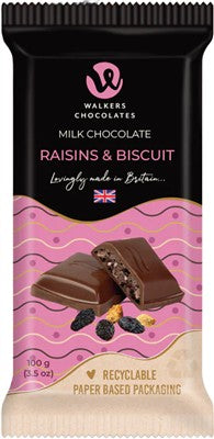 Walkers - Bar - Milk Chocolate -  Raisin & Biscuit 100g