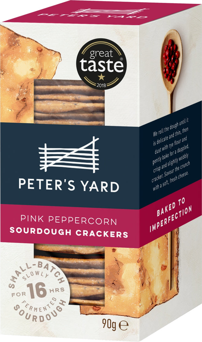 Peter's Yard Pink Peppercorn Sourdough Crackers 90g