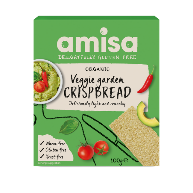 Amisa Crispbread Veggie Garden Organic 100g