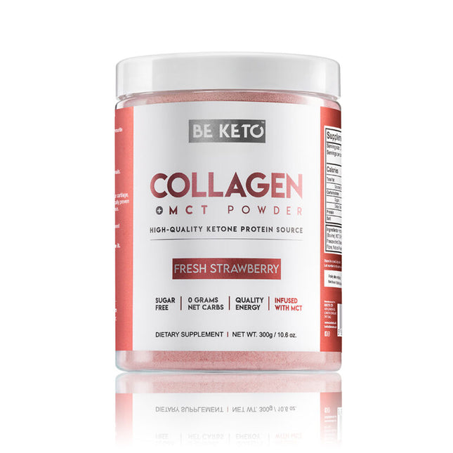 BeKeto Keto Collagen + MCT Oil Fresh Strawberry 300g