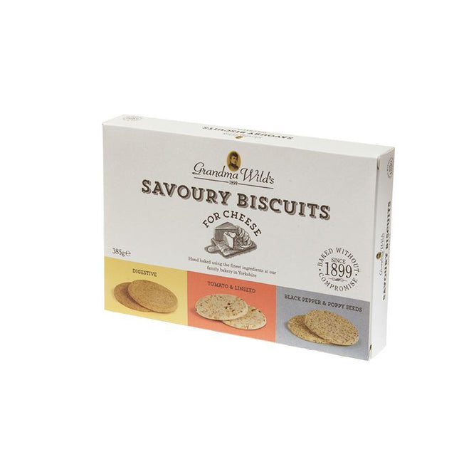 Grandma Wild's Savoury Biscuit Selection For Cheese 385g