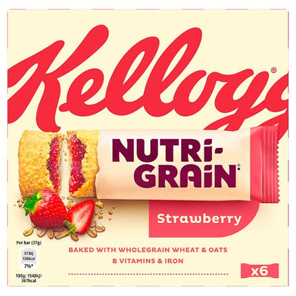 Kelloggs Nutrigrain Strawberry 6X37G