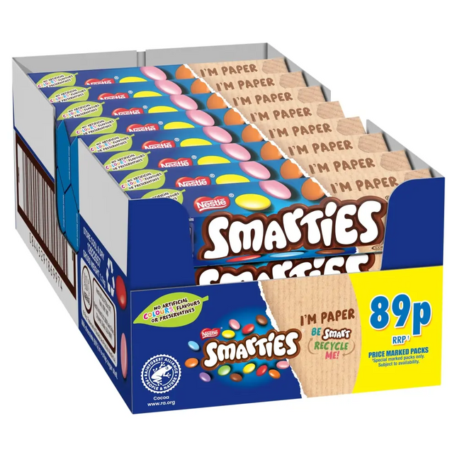 Smarties Milk Chocolate Tube PMP 89p 38g