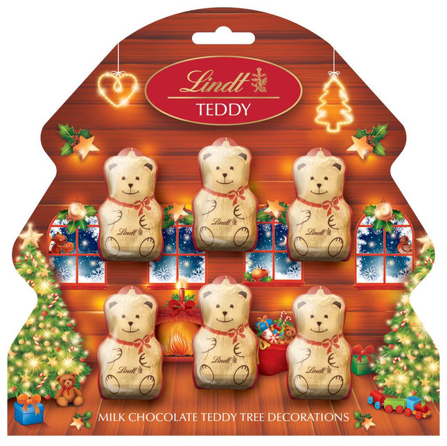 Lindt Teddy Bear Milk Chocolate Tree Decorations 60G