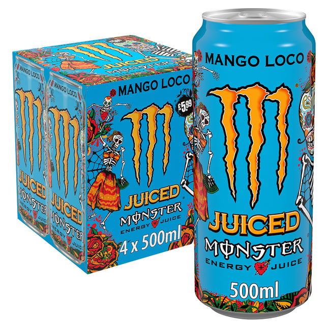 Monster Energy Drink Mango Loco PMP £5.99 4pk 500ml