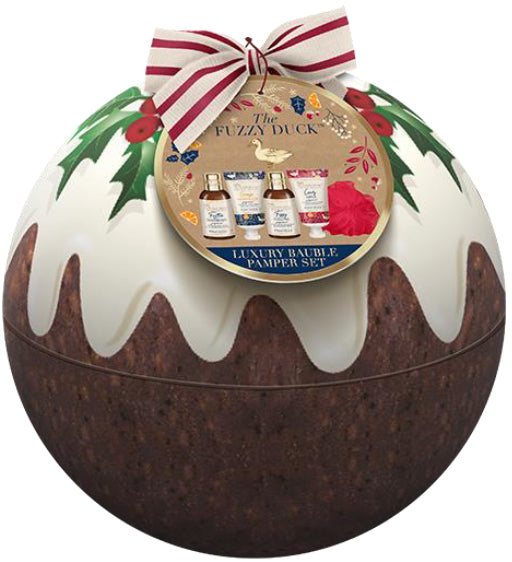 The Fuzzy Duck Winter Wonderland Luxury Bauble Pamper Tin Gift Set 450g