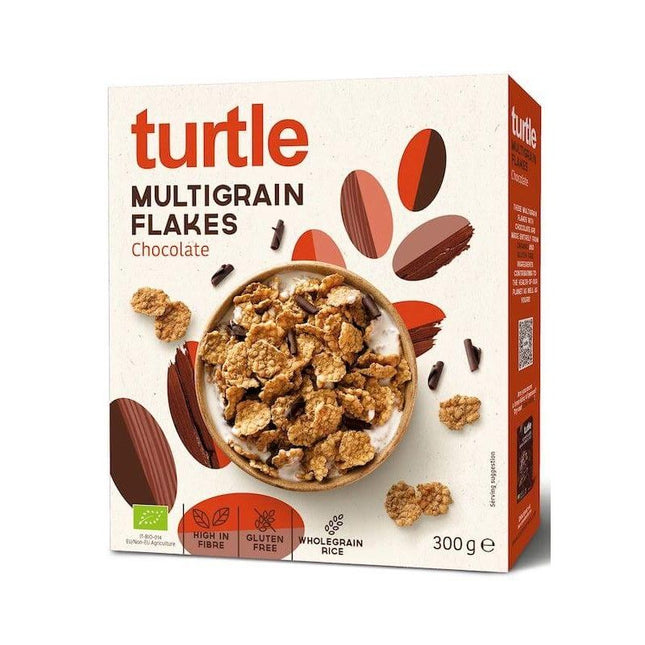 Turtle MultiGrain Flakes With Dark Chocolate Bio + Gluten Free 300g