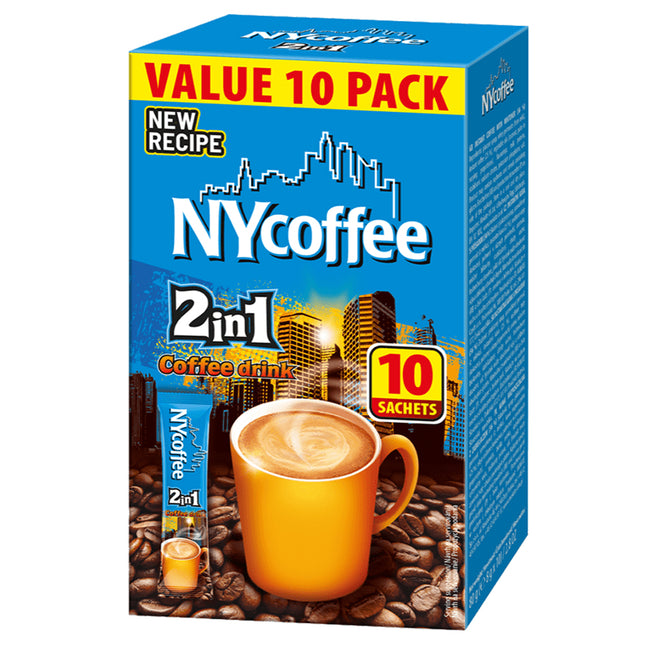 NY Coffee 2In1 White Coffee 10x14g