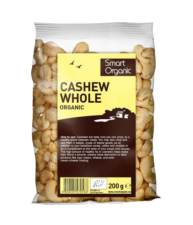 Smart Organic Cashew, Whole 200G