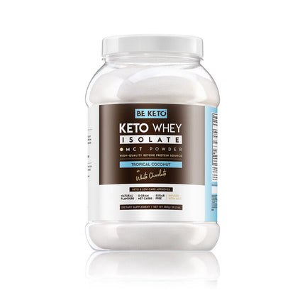 BeKeto Keto Whey isolate + MCT Tropical Coconut + White Chocolate 800g