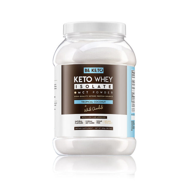 BeKeto Keto Whey isolate + MCT Tropical Coconut + White Chocolate 800g