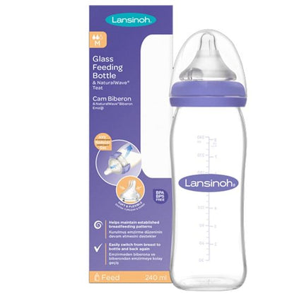 Lansinoh Glass Feeding Bottle 240ml