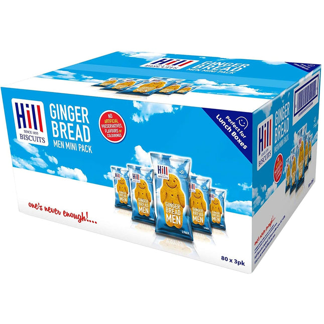 Hill Gingerbread Men 80 x 3pk (Clear Wrap)  2.4kg