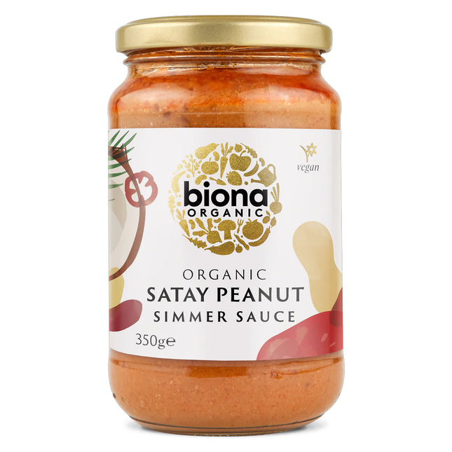 Biona Organic Satay Spicy Peanut Simmer Sauce 350g