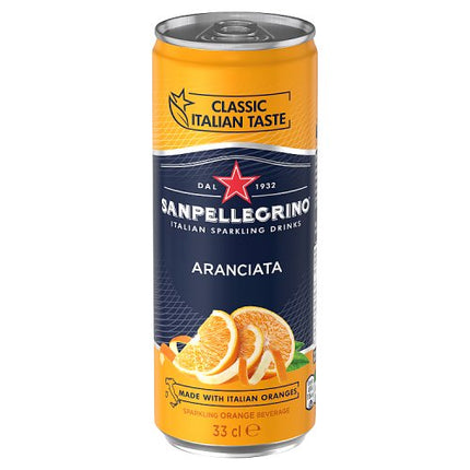 San Pellegrino Italian Sparkling Classic Can Multipack Aranciata 33cl x 6