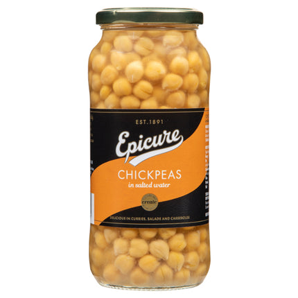 Epicure Chickpeas in Salted Water -Jar 540G