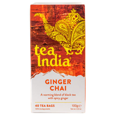 Tea India 4 x 40 Ginger Chai Teabags