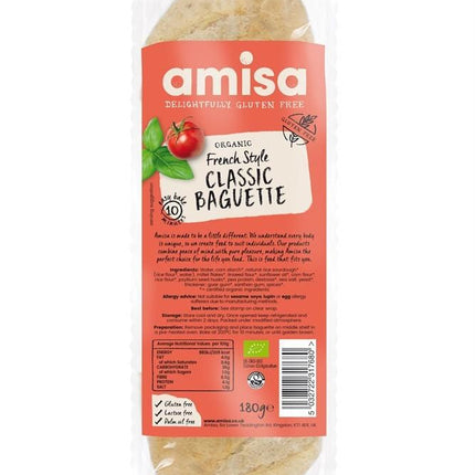 Amisa Organic Gluten Free French Style Classic Baguette 180g