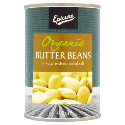 Epicure Organic Butter Beans in Water 400G