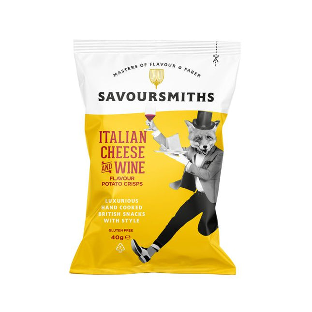 Savoursmiths Italian Cheese & Wine Flavour Potato Crisps 40g