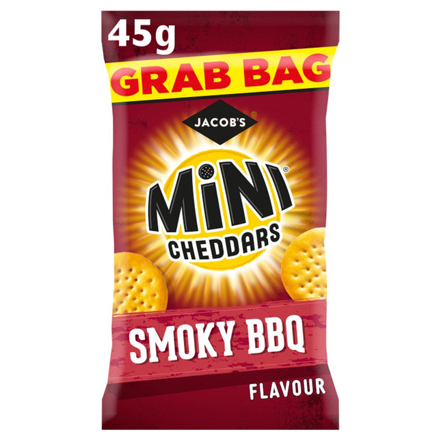 Jacob's Mini Cheddars Smoky BBQ Flavour Snacks Grab Bag 45g