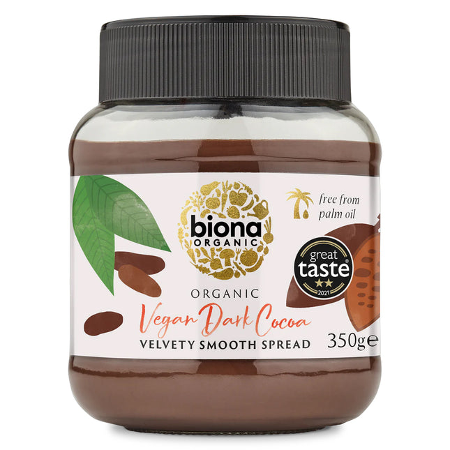 Biona Organic Dark Chocolate Spread Vegan Palm Oil Free 350g