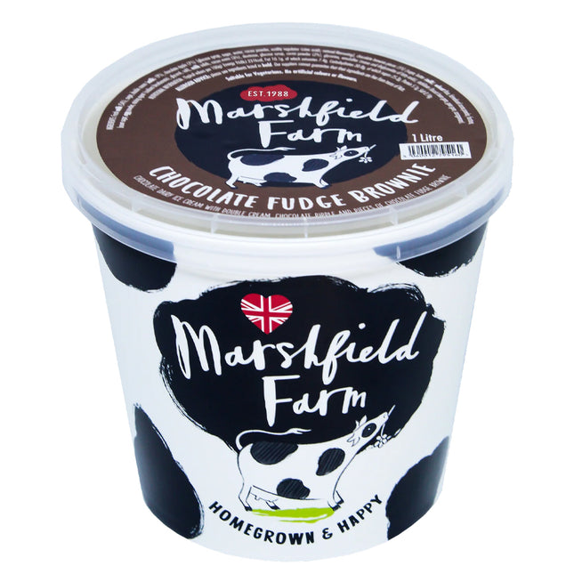 Marshfield Farm Real Dairy Ice Cream Chocolate Fudge Brownie 1l