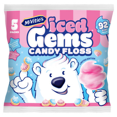 McVitie's Iced Gems Candyfloss Multipack Biscuits 5 x 23g