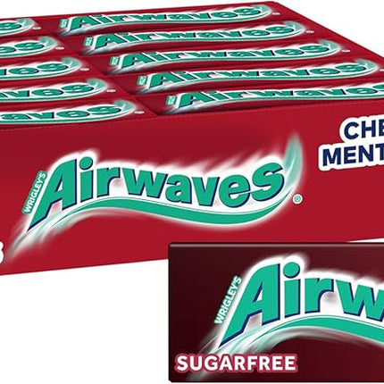 Airwaves Cherry Menthol Sugar Free Chewing Gum 10 Pieces 14g