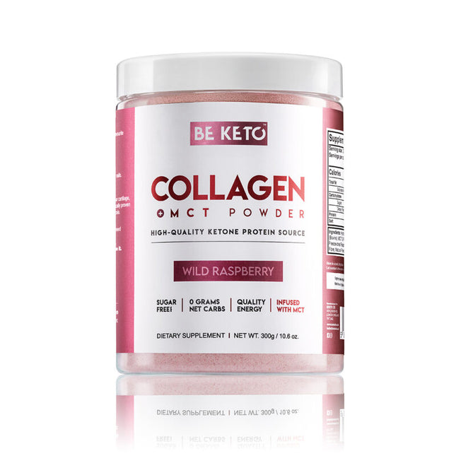 BeKeto Keto Collagen + MCT Oil Wild Raspberry 300g