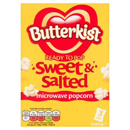 Butterkist Sweet & Salty Microwave Popcorn 3x60g