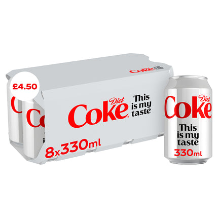 Diet Coke PMP £4.50 8pk 330ml