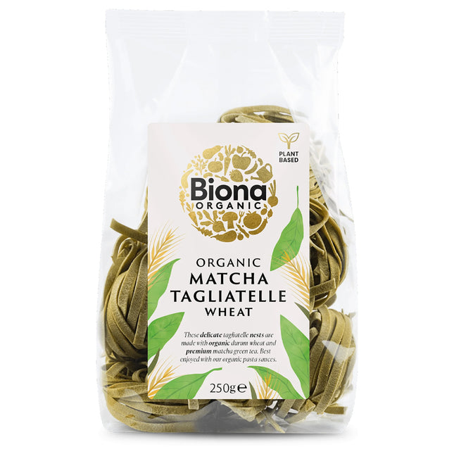 Biona Matcha Wheat Tagliatelle Nests  250g