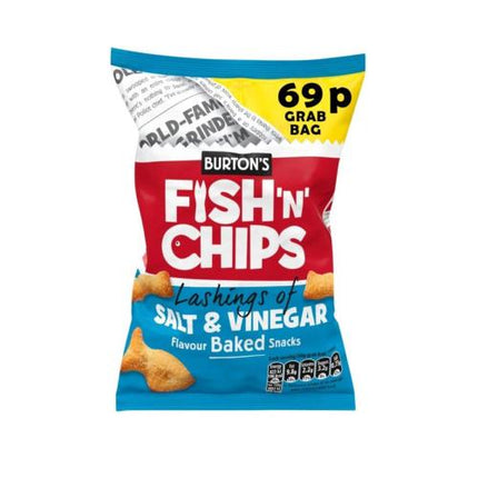 Burton's Fish N Chips Salt & Vinegar PMP 69p 40g
