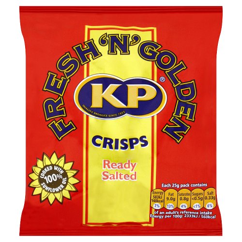 KP Ready Salted Crisps 25g
