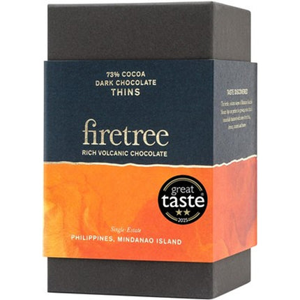 Firetree Philippines, Mindanao Island, 73% Cocoa, Dark Chocolate Thins, 150g x 8