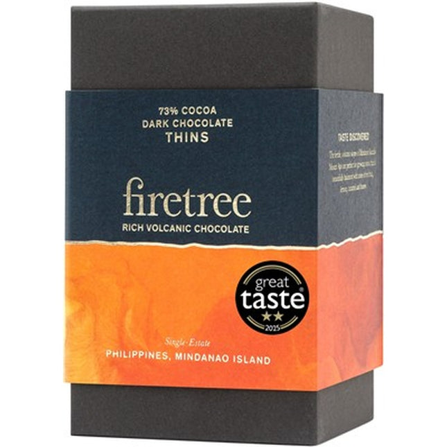 Firetree Philippines, Mindanao Island, 73% Cocoa, Dark Chocolate Thins, 150g x 8