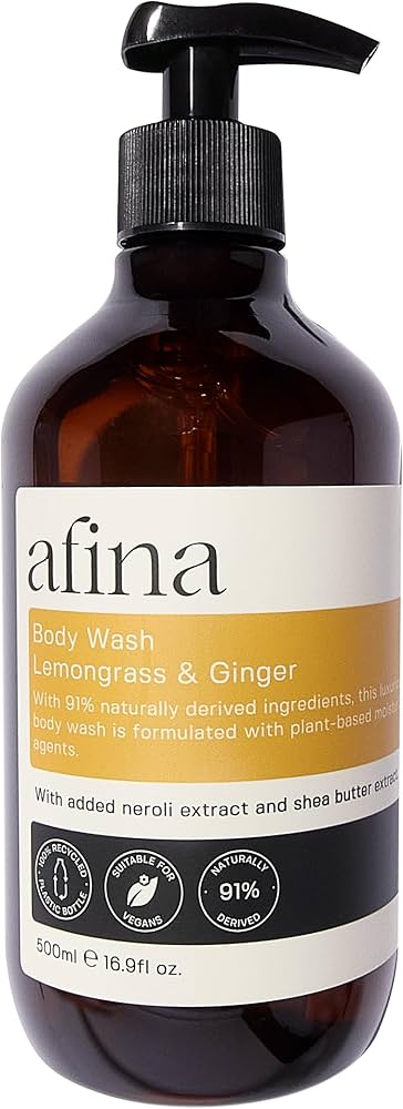 Afina Shower Gel 500ml Lemongrass and Ginger