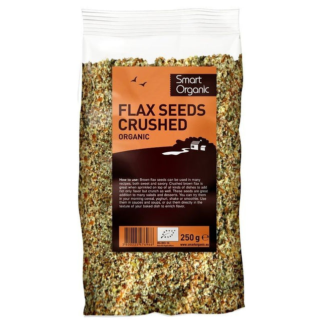 Smart Organic Flax Seeds, Crushed, Brown 250G