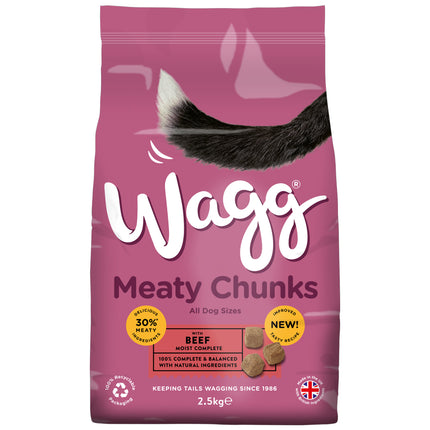 Wagg Dog Meaty Chunks Beef  Dry Dog Food 2.5kg