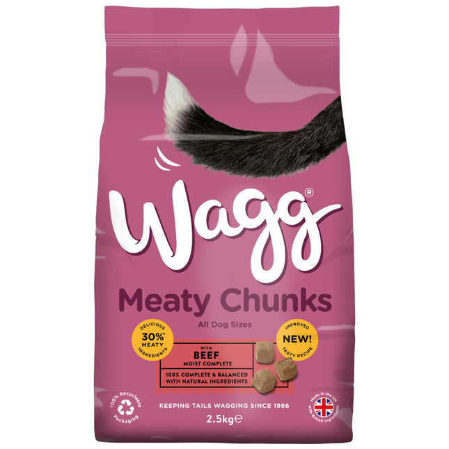Wagg Dog Meaty Chunks Beef  Dry Dog Food 2.5kg