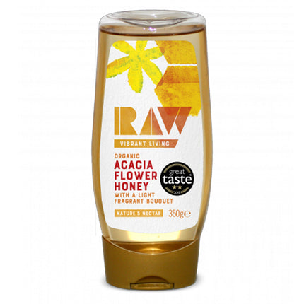 Raw Organic Acacia Honey Squeezy 350g