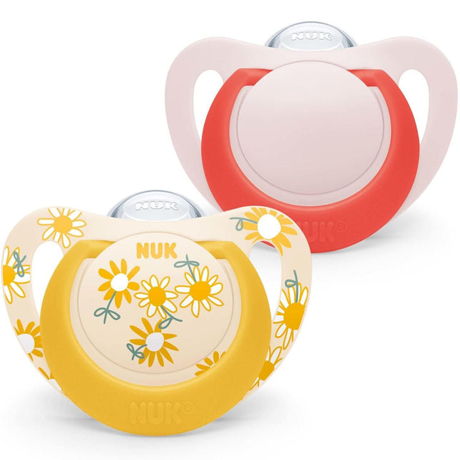 Nuk Star Soother Size 2 Pink 6-18M 2 Pack